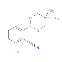 Aobchem&nbsp;3-Chloro-2-cyanophenylboronic acid neopentyl glycol ester | ≥97% | CAS 883899-06-7 | C12H13BClNO2 | 1g