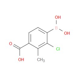 Aobchem&nbsp;4-Carboxy-2-chloro-3-methylphenylboronic acid | ≥97% | CAS 1451391-31-3 | C8H8BClO4 | 500mg