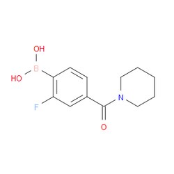 Aobchem&nbsp;2-Fluoro-4-(piperidine-1-carbonyl)phenylboronic acid | ≥97% | CAS 874289-26-6 | C12H15BFNO3 | 250mg