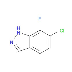 Aobchem&nbsp;6-Chloro-7-fluoro-1H-indazole | ≥95% | CAS 1427361-79-2 | C7H4ClFN2 | 500mg