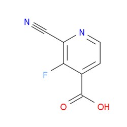 Aobchem&nbsp;2-Cyano-3-fluoro-4-pyridinecarboxylic acid | ≥97% | CAS 1805459-23-7 | C7H3FN2O2 | 1g