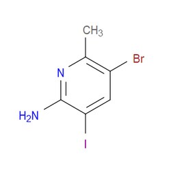 Aobchem&nbsp;5-Bromo-3-iodo-6-methylpyridin-2-amine | ≥97% | CAS 958357-86-3 | C6H6BrIN2 | 500mg