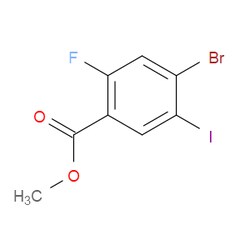 Aobchem&nbsp;Methyl 4-bromo-2-fluoro-5-iodobenzoate | ≥95% | CAS 1509454-55-0 | C8H5BrFIO2 | 250mg