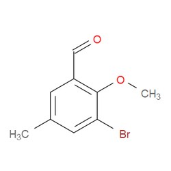 Aobchem&nbsp;3-Bromo-2-methoxy-5-methylbenzaldehyde | ≥97% | CAS 1224604-15-2 | C9H9BrO2 | 250mg