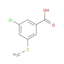 Aobchem&nbsp;3-Chloro-5-(methylthio)benzoic acid | ≥97% | CAS 53985-46-9 | C8H7ClO2S | 1g