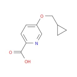 Aobchem&nbsp;5-(Cyclopropylmethoxy)pyridine-2-carboxylic acid | ≥97% | CAS 1266787-40-9 | C10H11NO3 | 250mg