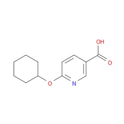 Aobchem&nbsp;6-(Cyclohexyloxy)-3-pyridinecarboxylic acid | ≥95% | CAS 509101-15-9 | C12H15NO3 | 250mg