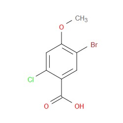 Aobchem&nbsp;5-Bromo-2-chloro-4-methoxybenzoic acid | ≥95% | CAS 1259020-48-8 | C8H6BrClO3 | 250mg