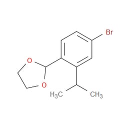 Aobchem&nbsp;2-(4-Bromo-2-isopropylphenyl)-1 3-dioxolane | ≥95% | CAS 2221812-09-3 | C12H15BrO2 | 1g