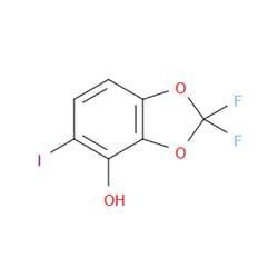 Aobchem&nbsp;2 2-Difluoro-5-iodo-1 3-benzodioxol-4-ol | ≥97% | CAS 2068724-77-4 | C7H3F2IO3 | 1g