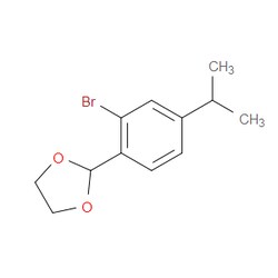 Aobchem&nbsp;2-(2-Bromo-4-propan-2-ylphenyl)-1 3-dioxolane | ≥95% | CAS 2221812-42-4 | C12H15BrO2 | 250mg