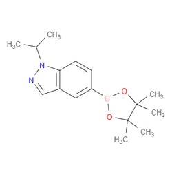 Aobchem&nbsp;1-(Propan-2-yl)-5-(tetramethyl-1 3 2-dioxaborolan-2-yl)-1H-indazole | ≥97% | CAS 1551418-16-6 | C16H23BN2O2 | 1g