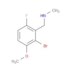 Aobchem&nbsp;1-(2-Bromo-6-fluoro-3-methoxyphenyl)-N-methylmethanamine | ≥97% | CAS 1779900-27-4 | C9H11BrFNO | 500mg