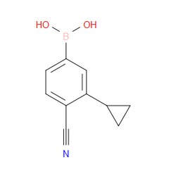 Aobchem&nbsp;(4-Cyano-3-cyclopropylphenyl)boronic acid | ≥95% | CAS 2225155-11-1 | C10H10BNO2 | 1g