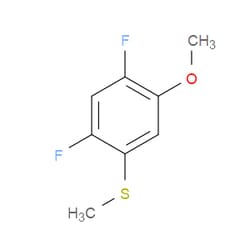 Aobchem&nbsp;(2 4-Difluoro-5-methoxyphenyl)(methyl)sulfane | ≥97% | CAS 2383386-04-5 | C8H8F2OS | 500mg