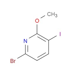 Aobchem&nbsp;6-Bromo-3-iodo-2-methoxypyridine | ≥97% | CAS 1310949-37-1 | C6H5BrINO | 500mg