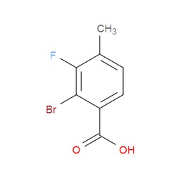 Aobchem&nbsp;2-Bromo-3-fluoro-4-methylbenzoic acid | ≥95% | CAS 1427365-64-7 | C8H6BrFO2 | 250mg