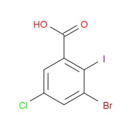 Aobchem&nbsp;3-Bromo-5-chloro-2-iodobenzoic acid | ≥95% | CAS 213771-13-2 | C7H3BrClIO2 | 500mg