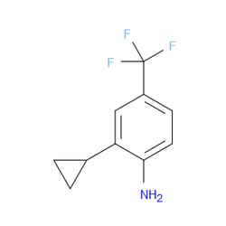 Aobchem&nbsp;2-Cyclopropyl-4-(trifluoromethyl)benzenamine | ≥95% | CAS 1936063-39-6 | C10H10F3N | 1g