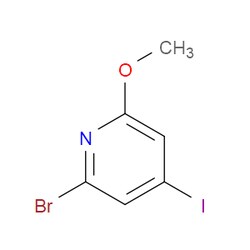 Aobchem&nbsp;2-Bromo-4-iodo-6-methoxypyridine | ≥95% | CAS 2384576-93-4 | C6H5BrINO | 1g