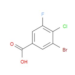 Aobchem&nbsp;3-Bromo-4-chloro-5-fluorobenzoic acid | ≥97% | CAS 1357942-87-0 | C7H3BrClFO2 | 1g