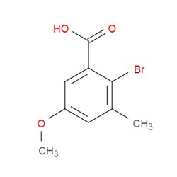 Aobchem&nbsp;2-Bromo-5-methoxy-3-methylbenzoic acid | ≥95% | CAS 174417-54-0 | C9H9BrO3 | 250mg