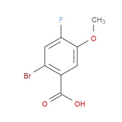 Aobchem&nbsp;2-Bromo-4-fluoro-5-methoxybenzoic acid | ≥97% | CAS 1007455-21-1 | C8H6BrFO3 | 500mg