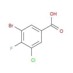 Aobchem&nbsp;3-Bromo-5-chloro-4-fluorobenzoic acid | ≥95% | CAS 176548-68-8 | C7H3BrClFO2 | 500mg