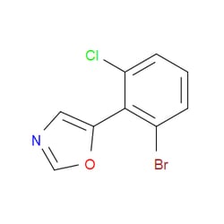 Aobchem&nbsp;5-(2-Bromo-6-chlorophenyl)oxazole | ≥97% | CAS 2364584-70-1 | C9H5BrClNO | 250mg