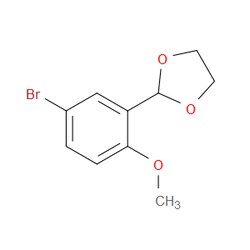 Aobchem&nbsp;5-Bromo-2-anisaldehyde ethylene acetal | ≥95% | CAS 156603-10-0 | C10H11BrO3 | 1g