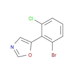 Aobchem&nbsp;5-(2-Bromo-6-chlorophenyl)oxazole | ≥97% | CAS 2364584-70-1 | C9H5BrClNO | 500mg