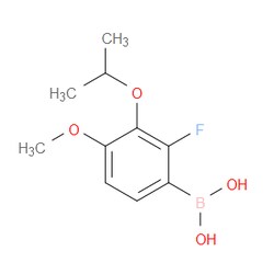 Aobchem&nbsp;2-Fluoro-3-isopropoxy-4-methoxyphenylboronic acid | ≥97% | CAS 2096332-66-8 | C10H14BFO4 | 1g