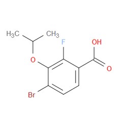 Aobchem&nbsp;4-Bromo-2-fluoro-3-isopropoxybenzoic acid | ≥97% | CAS 2379321-55-6 | C10H10BrFO3 | 250mg
