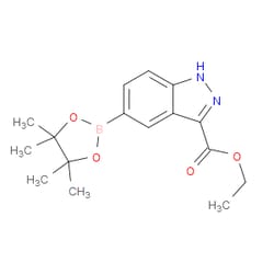 Aobchem&nbsp;Ethyl 5-(4 4 5 5-tetramethyl-1 3 2-dioxaborolan-2-yl)-1H-indazole-3-carboxylate | ≥95% | CAS 947191-19-7 | C16H21BN2O4 | 1g