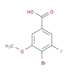 Aobchem&nbsp;4-Bromo-3-fluoro-5-methoxybenzoic acid | ≥97% | CAS 1781071-32-6 | C8H6BrFO3 | 1g