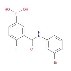 Aobchem&nbsp;3-(3-Bromophenylcarbamoyl)-4-fluorophenylboronic acid | ≥97% | CAS 1451393-30-8 | C13H10BBrFNO3 | 250mg