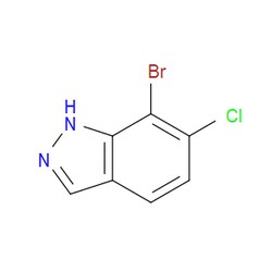 Aobchem&nbsp;7-Bromo-6-chloro-1H-indazole | ≥95% | CAS 1427361-92-9 | C7H4BrClN2 | 500mg