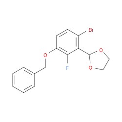 Aobchem&nbsp;2-(3-(Benzyloxy)-6-bromo-2-fluorophenyl)-1 3-dioxolane | ≥95% | CAS 2379321-63-6 | C16H14BrFO3 | 1g
