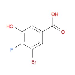 Aobchem&nbsp;3-Bromo-4-fluoro-5-hydroxybenzoic acid | ≥95% | CAS 1628539-98-9 | C7H4BrFO3 | 1g