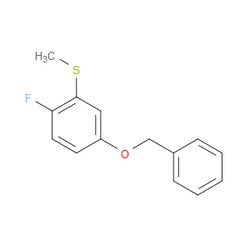 Aobchem&nbsp;(5-(Benzyloxy)-2-fluorophenyl)(methyl)sulfane | ≥97% | CAS 2643367-60-4 | C14H13FOS | 250mg