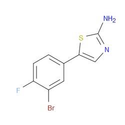 Aobchem&nbsp;5-(3-Bromo-4-fluorophenyl)thiazol-2-amine | ≥97% | CAS 1592317-14-0 | C9H6BrFN2S | 250mg