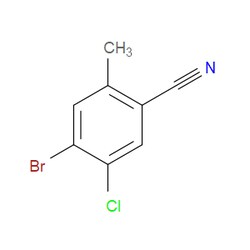 Aobchem&nbsp;4-Bromo-5-chloro-2-methylbenzonitrile | ≥97% | CAS 1228376-18-8 | C8H5BrClN | 500mg