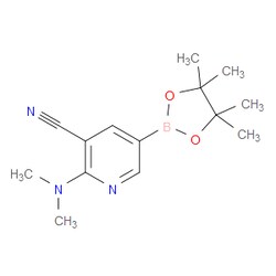 Aobchem&nbsp;3-Cyano-2-(N N-dimethylamino)pyridine-5-boronic acid  pinacol ester | ≥97% | CAS 1346809-50-4 | C14H20BN3O2 | 500mg
