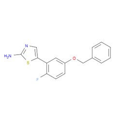 Aobchem&nbsp;5-(5-(Benzyloxy)-2-fluorophenyl)thiazol-2-amine | ≥97% | CAS 2734774-30-0 | C16H13FN2OS | 250mg