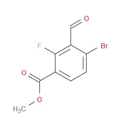 Aobchem&nbsp;Methyl 4-bromo-2-fluoro-3-formylbenzoate | ≥95% | CAS 2383830-99-5 | C9H6BrFO3 | 250mg