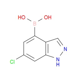 Aobchem&nbsp;6-Chloro-1H-indazole-4-boronic acid | ≥95% | CAS 2121512-04-5 | C7H6BClN2O2 | 1g