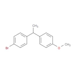 Aobchem&nbsp;1-Bromo-4-(1-(4-methoxyphenyl)ethyl)benzene | ≥97% | CAS 65699-87-8 | C15H15BrO | 500mg