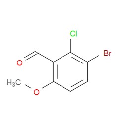 Aobchem&nbsp;3-Bromo-2-chloro-6-methoxybenzaldehyde | ≥97% | CAS 29866-52-2 | C8H6BrClO2 | 1g