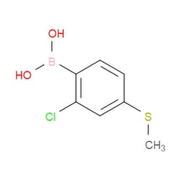 Aobchem&nbsp;(2-Chloro-4-(methylthio)phenyl)boronic acid | ≥95% | CAS 882689-60-3 | C7H8BClO2S | 250mg