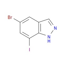Aobchem&nbsp;5-Bromo-7-iodo-1H-indazole | ≥97% | CAS 953410-86-1 | C7H4BrIN2 | 1g